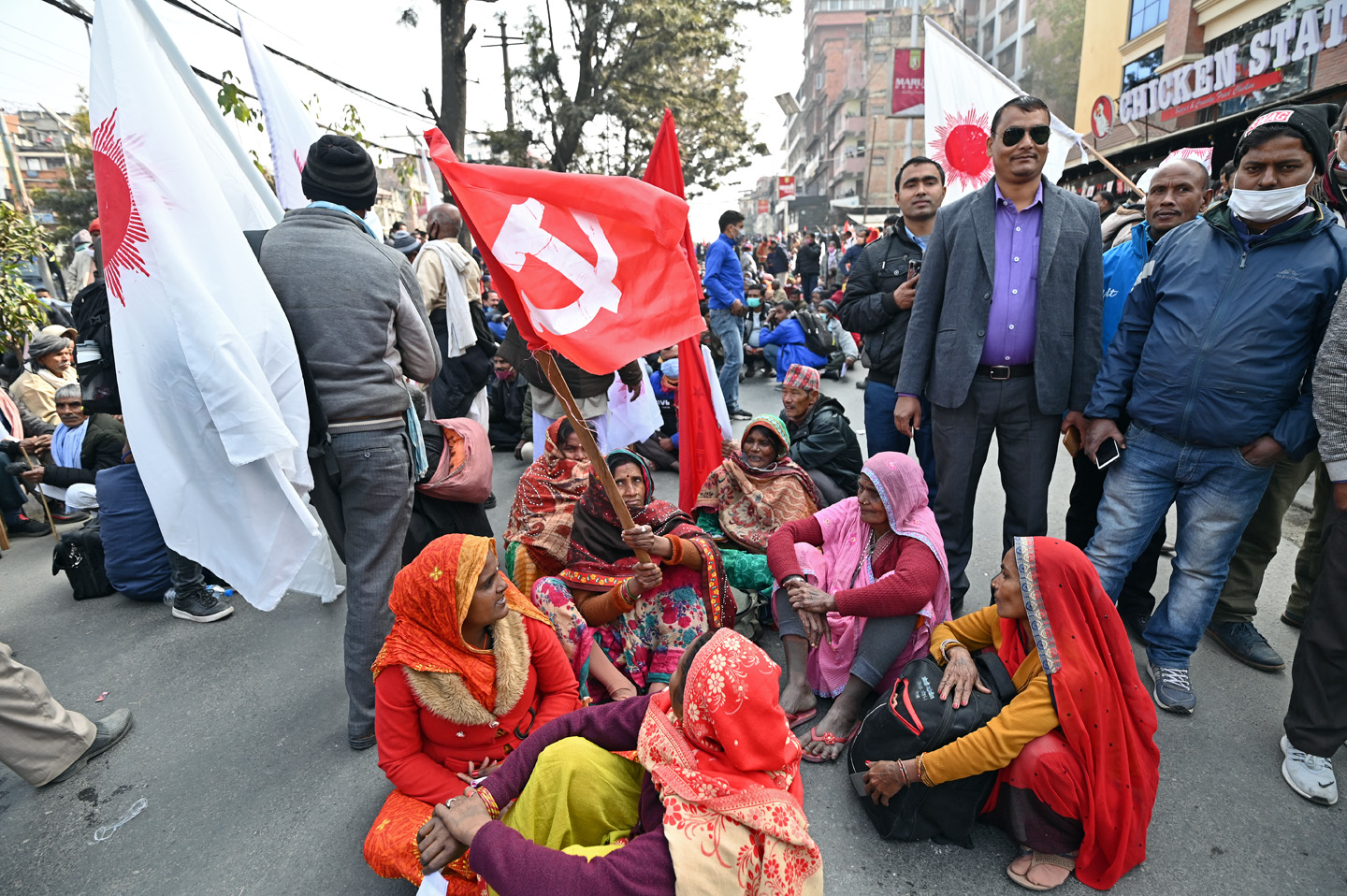 प्रचण्ड-माधव नेपाल समूहको विरोधसभामा जे देखियो... [फोटो फिचर]